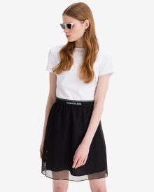Bílo-černé dámské šaty Milano Calvin Klein Jeans - XS