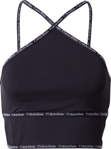 Calvin Klein Performance Sportovní top černá / bílá