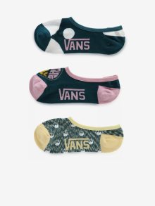 Sada tří párů dámských ponožek v zelené, růžové a žluté barvě VANS - 36 1/3-41