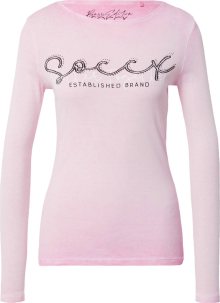 Soccx Tričko pink / černá / bílá