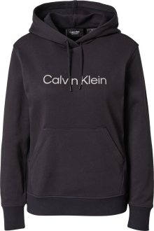Calvin Klein Performance Sportovní mikina světle šedá / černá