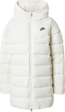 Nike Sportswear Zimní bunda černá / barva bílé vlny
