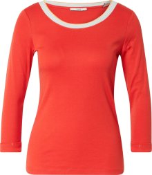 ESPRIT Tričko béžová / oranžově červená / bílá