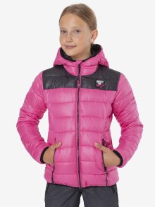 Černo-růžová holčičí prošívaná zimní bunda s kapucí SAM 73 Eloise - 152
