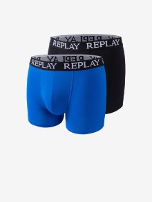Sada dvou pánských boxerek v černé a modré barvě Replay - S
