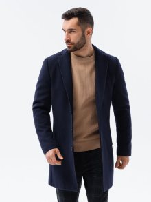 Ombre Clothing Granátový elegantní kabát C536