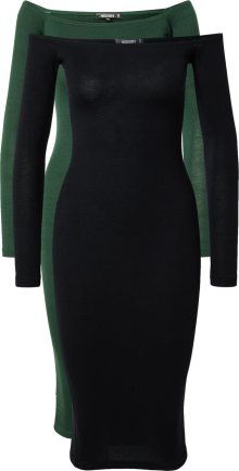 Missguided Šaty smaragdová / černá
