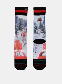 Červeno-modré pánské ponožky s vánočním motivem XPOOOS - 39-42