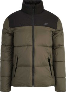 4F Outdoorová bunda khaki / černá