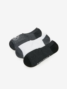Sada tří párů ponožek v černé, bílé a šedé barvě Converse - 39-46