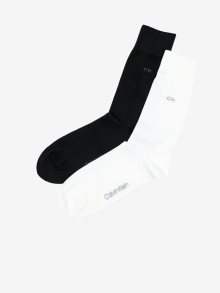 Sada dvou párů pánských ponožek v bílé a černé barvě Calvin Klein Underwear - 39-42