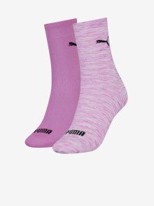 Sada dvou párů dámských ponožek ve fialové barvě Puma - 39-42