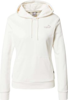 PUMA Mikina tmavě béžová / bílá