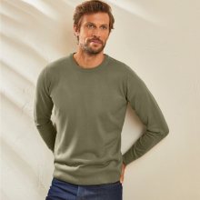 Blancheporte Jednobarevný pulovr s kulatým výstřihem zelená 77/86 (S)