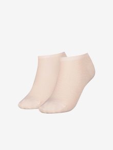 Sada dvou párů dámských ponožek v meruňkové barvě Tommy Hilfiger Underwear - 35-38