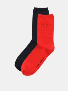 Sada dvou párů dámských ponožek v červené a tmavě modré barvě Tommy Hilfiger - 39-42