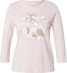 TOM TAILOR Tričko khaki / růžová / světle růžová / bílá