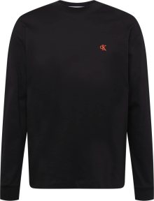 Calvin Klein Jeans Tričko oranžová / černá
