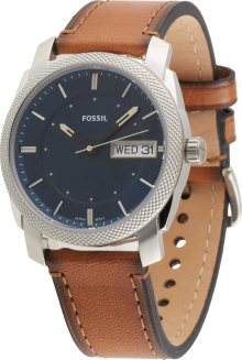 FOSSIL Analogové hodinky marine modrá / hnědá / stříbrná