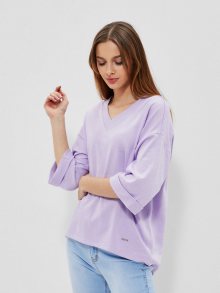 Světle fialové dámské oversize tričko Moodo - XS