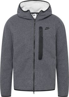Nike Sportswear Fleecová mikina šedý melír / černá