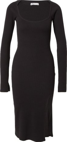 HOLLISTER Úpletové šaty černá