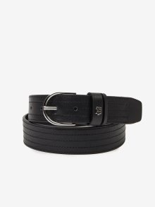 Černý dámský kožený pásek Tommy Hilfiger - 80