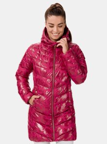 Růžový dámský prošívaný vzorovaný kabát SAM 73 Alisha - XS