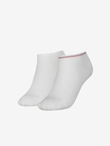 Sada dvou párů dámských žebrovaných ponožek v bílé barvě Tommy Hilfiger - 39-42