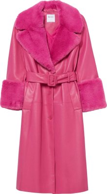Bershka Přechodný kabát pink
