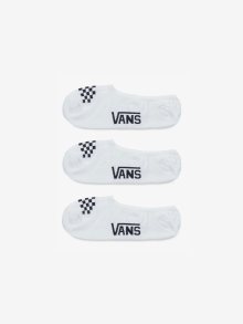 Sada tří párů bílých dámských vzorovaných kotníkových ponožek VANS Classic Canoodle - 36 1/3-41