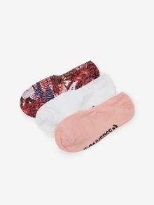 Sada tří párů dámských ponožek v růžové a bílé barvě Converse  - 37-42