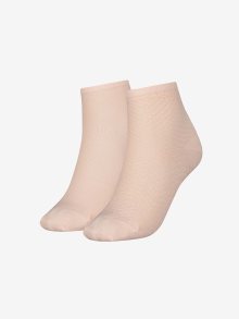 Sada dvou párů dámských ponožek v meruňkové barvě Tommy Hilfiger Underwear - 35-38