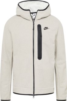 Nike Sportswear Fleecová mikina světle šedá / černá