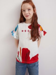 Bílé holčičí vzorované tričko Desigual Bella  - 98-104