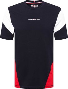 Tommy Sport Funkční tričko tmavě modrá / červená / bílá