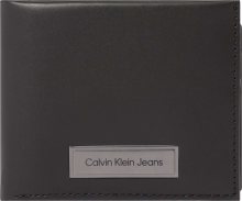 Calvin Klein Jeans Peněženka stříbrně šedá / černá
