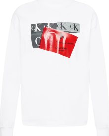 Calvin Klein Jeans Tričko \'DISRUPTED\' antracitová / červená / bílá