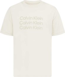 Calvin Klein Performance Funkční tričko béžová / světle zelená