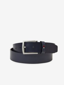Tmavě modrý pánský kožený pásek Tommy Hilfiger Denton - 90