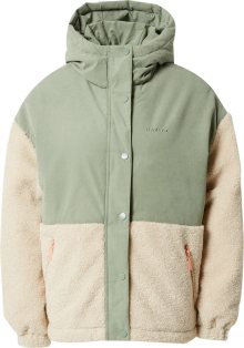 mazine Zimní bunda béžová / zelená