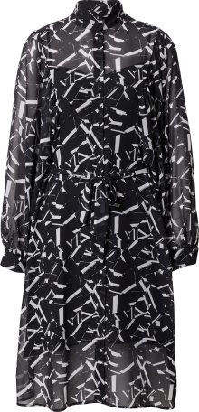 Esprit Collection Košilové šaty černá / bílá