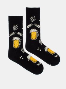 Černé vzorované ponožky Fusakle Chmelová brigáda - 39-42