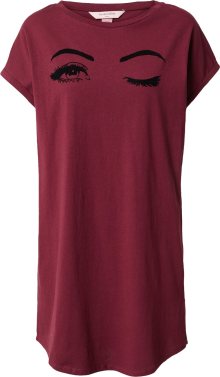 Hunkemöller Noční košilka vínově červená / černá