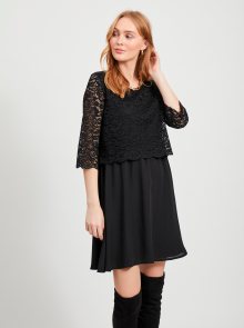 Černé šaty s krajkou VILA Lovia - XS