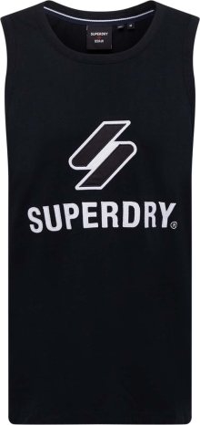 Superdry Tričko černá / bílá