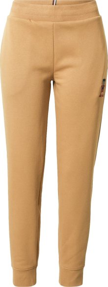 TOMMY HILFIGER Kalhoty námořnická modř / světle hnědá / červená