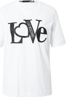 Love Moschino Tričko černá / bílá