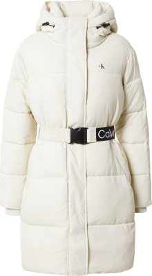 Calvin Klein Jeans Zimní kabát černá / barva vaječné skořápky