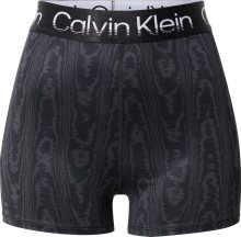 Calvin Klein Performance Sportovní kalhoty tmavě šedá / černá / bílá